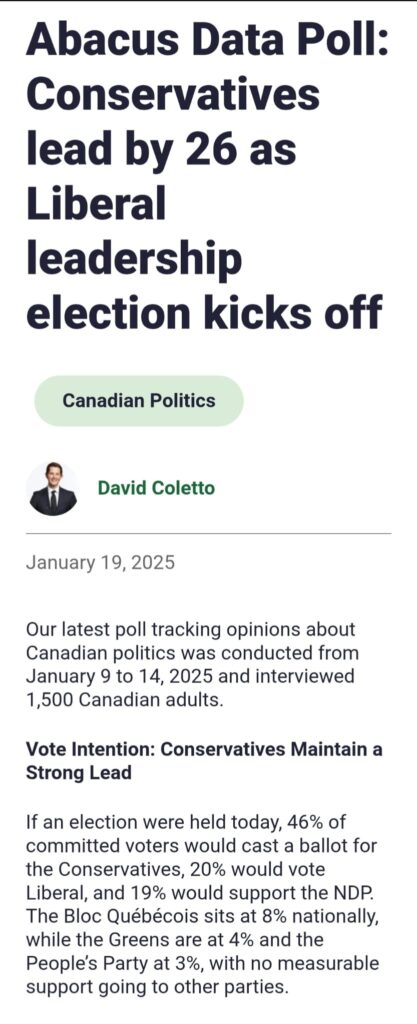 Opinion polls result in January